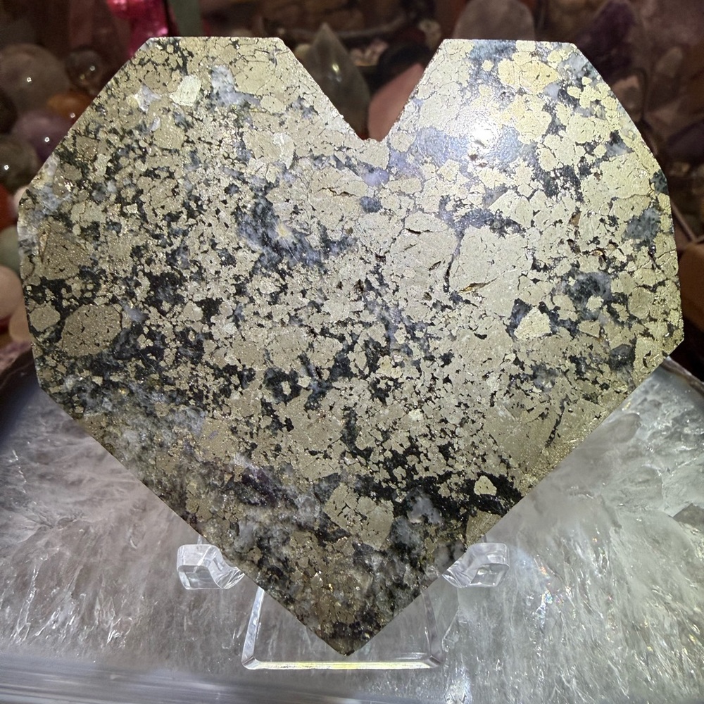 Pyrite with Marcasite Heart